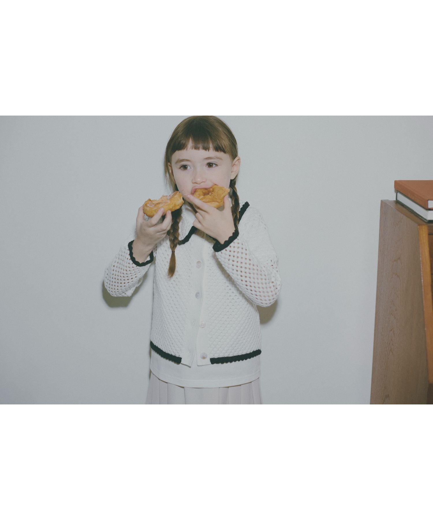 Детская мини-юбка из стеганого материала Agnes b. ENFANT, Beige — фото 2