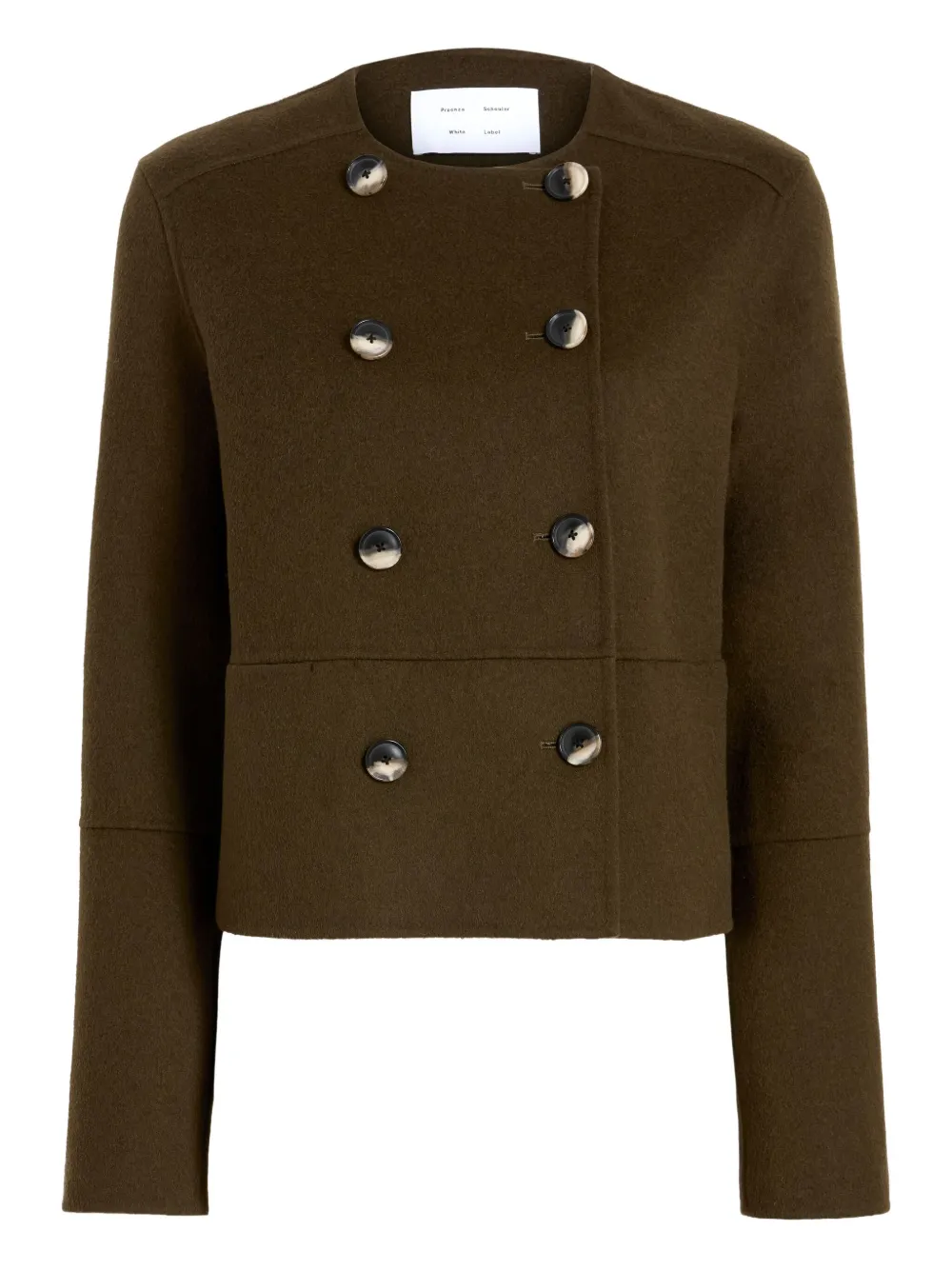 

Двубортный шерстяной жакет Courtney Proenza Schouler White Label, коричневый