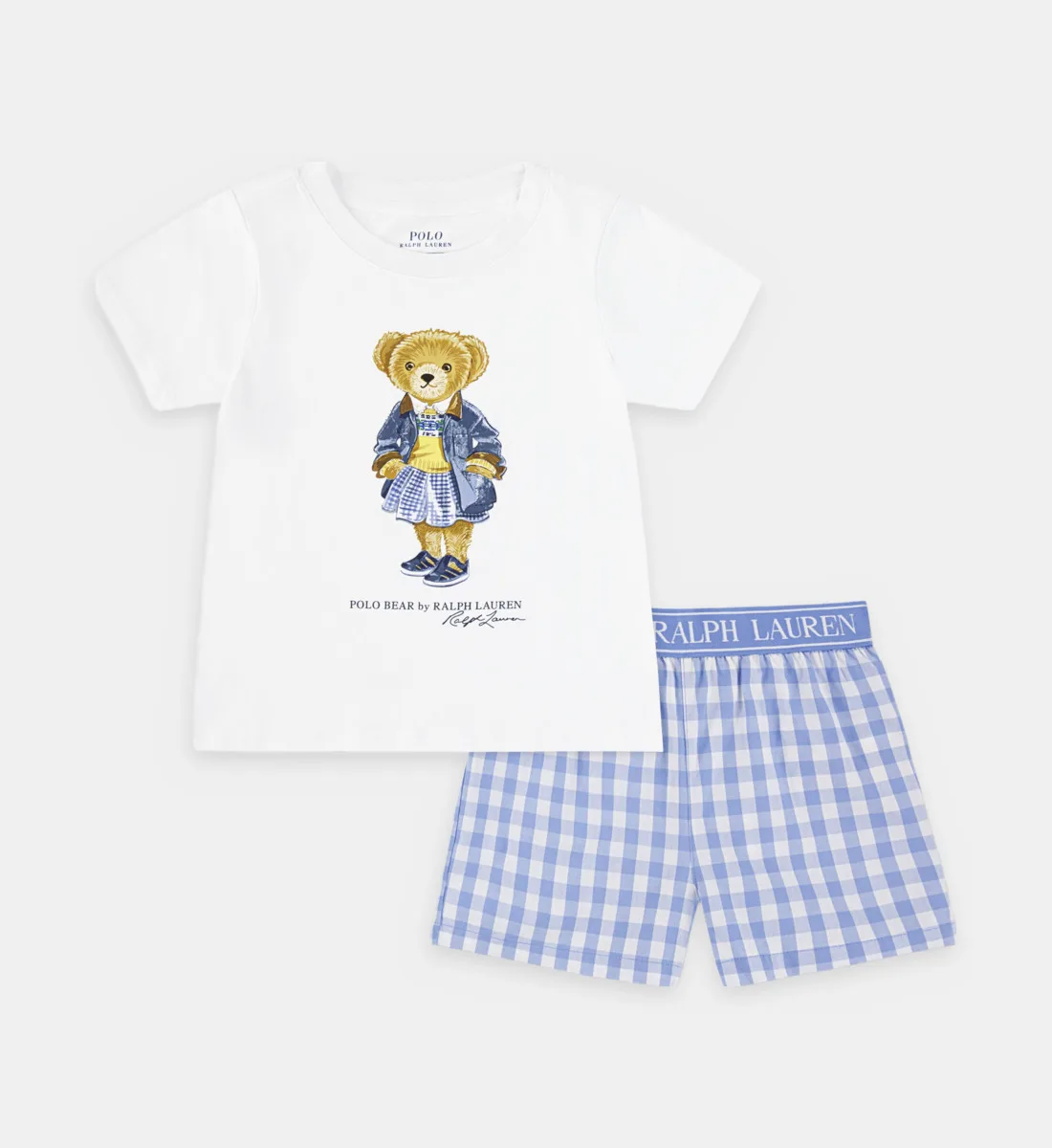 Комплект пижамы прямого кроя с короткими рукавами POLO RALPH LAUREN, синий