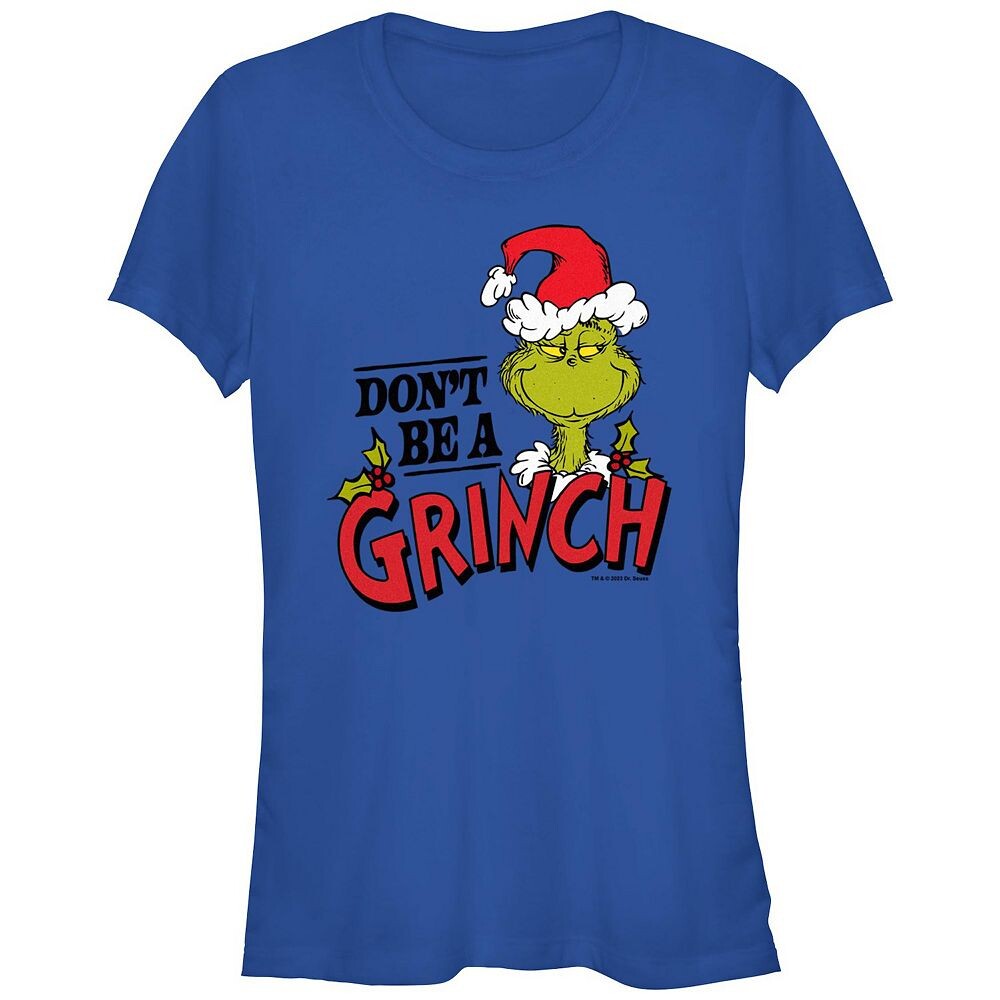 

Детская футболка с рисунком «Доктор Сьюз» Don’t Be A Grinch, цвет Royal