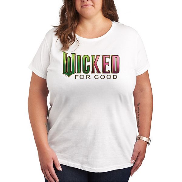 

Футболка с принтом Wicked for Good, plus size Licensed Character, White