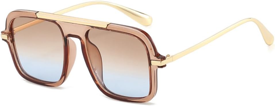 

Солнцезащитные очки UV400 с защитой от УФ-излучения — конфетные цвета, леопардовый градиент, для женщин и мужчин, для бега и активного отдыха UYPTK, Champagne Tea Blue