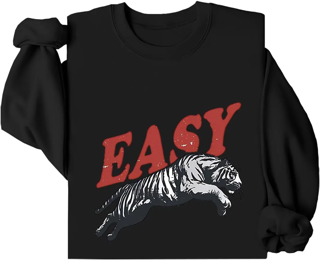 

Свитшот Easy Tiger с принтом и модными буквами
