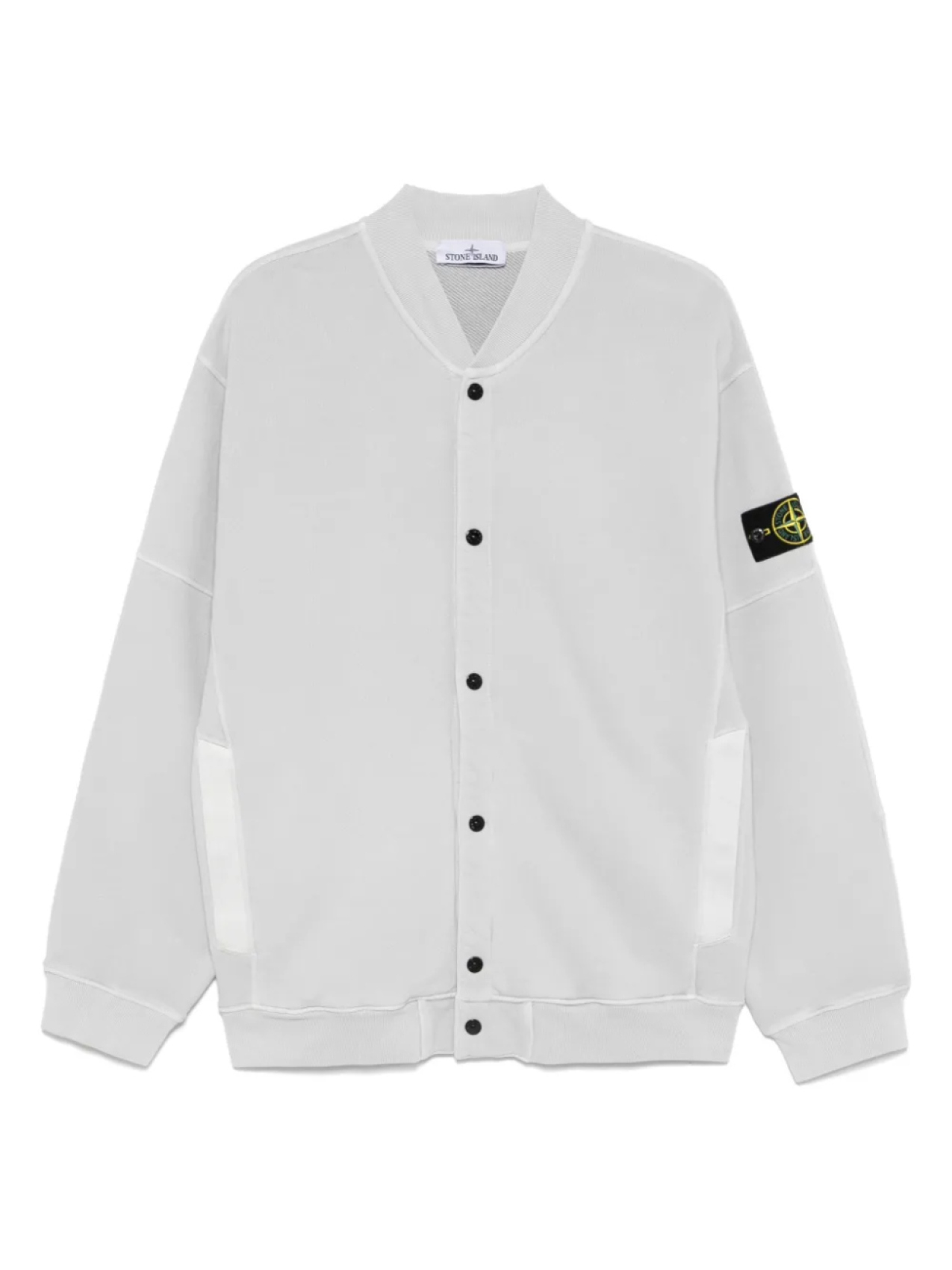 

Хлопковая куртка с нашивкой в виде компаса Stone Island, серый