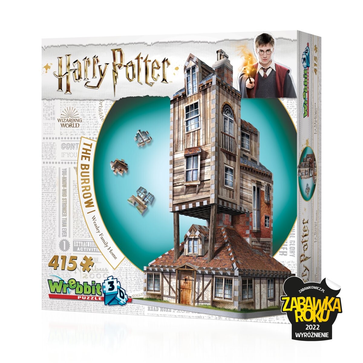 

3D пазл, Кролик, Гарри Поттер, Нора – Дом семьи Уизли, 415 шт. Wrebbit