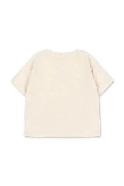 Футболка детская с коротким рукавом ITTY TEE GOTS Konges Sløjd, бежевый — фото 3