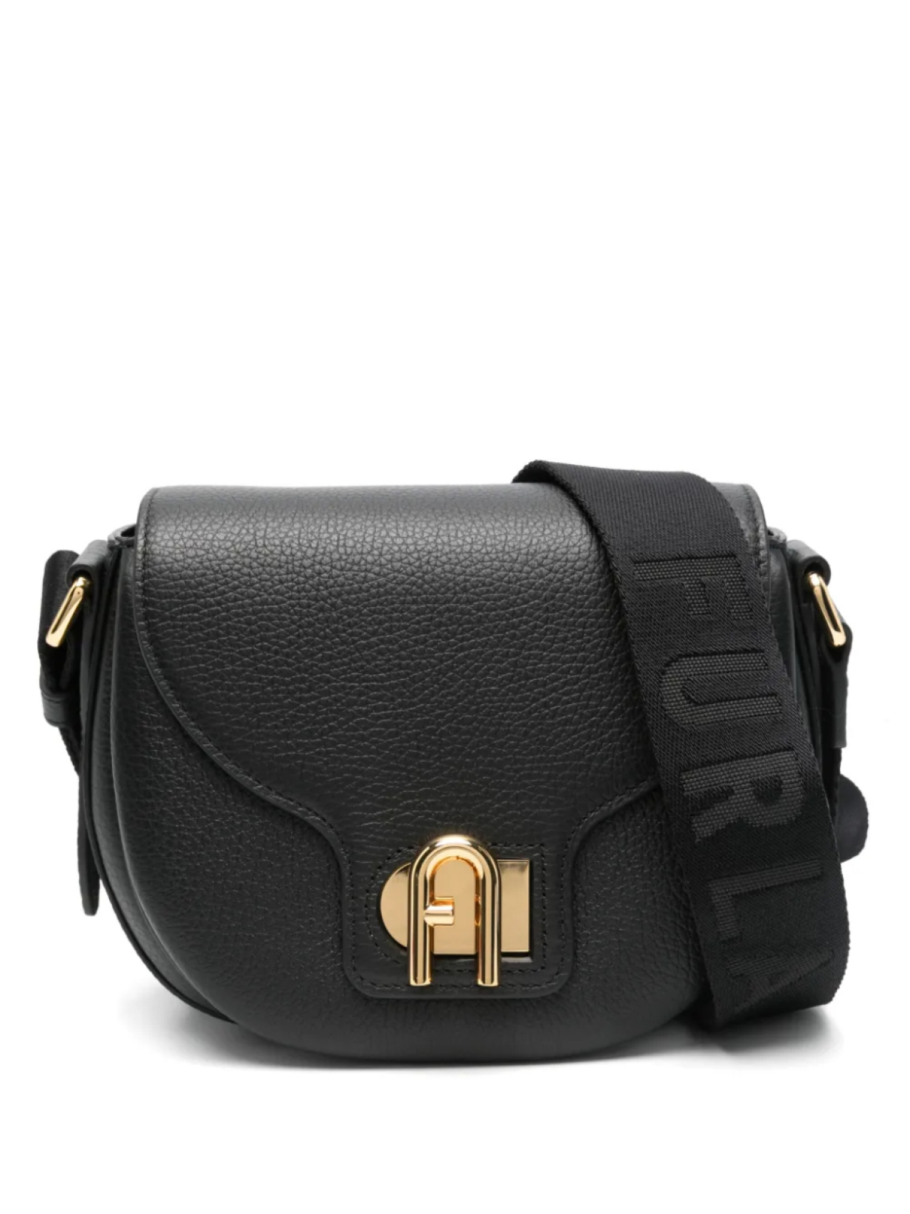

Кожаная сумка через плечо Furla, черный