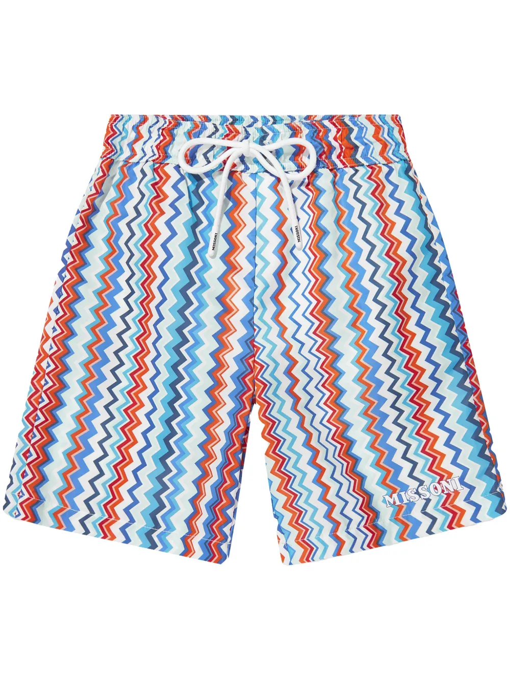 

Плавки-шорты с узором зигзаг Missoni Kids, синий