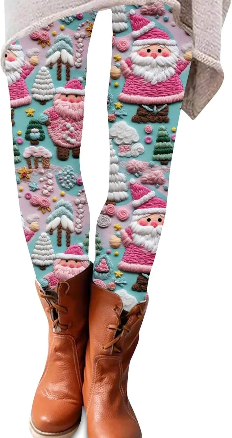 

Женские леггинсы High Waisted с принтом Santa Holiday SGASY