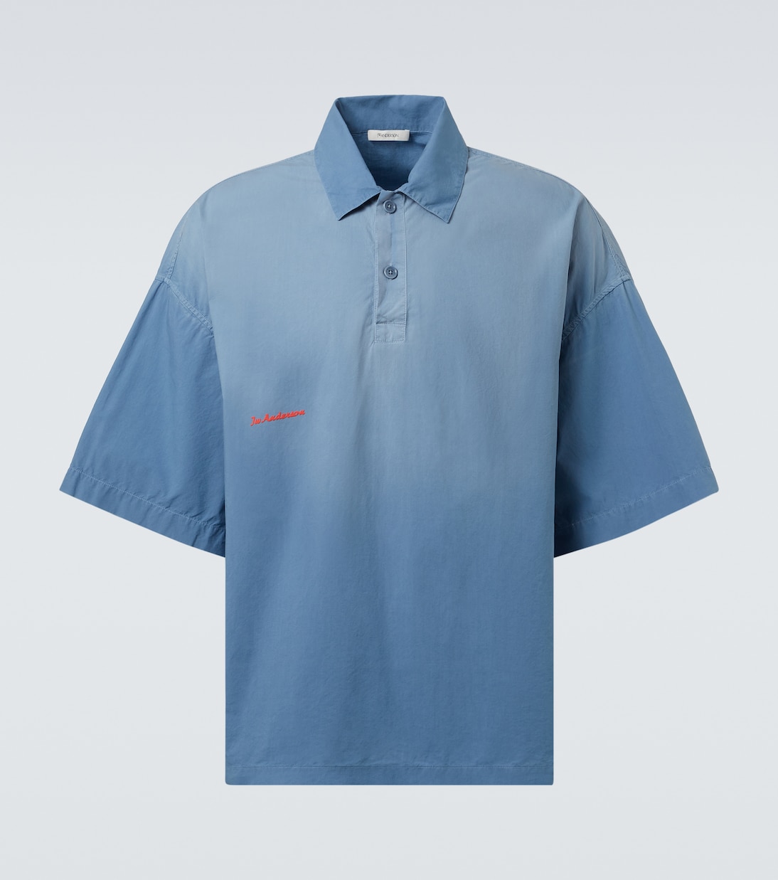 

Рубашка-поло большого размера с вышитым логотипом JW Anderson, светло-синий