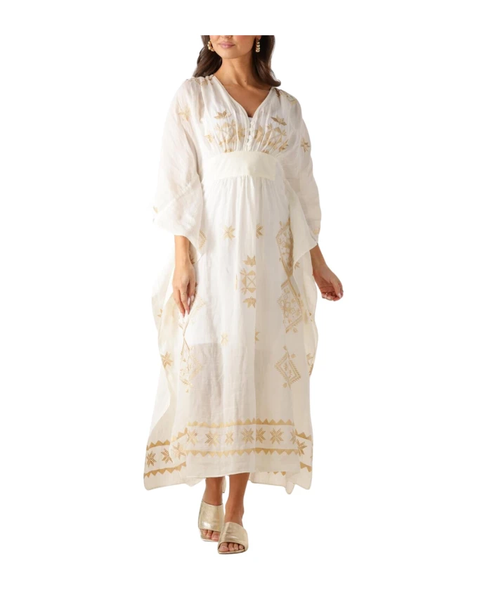 

Бежевое длинное платье для летних дней Greek Archaic Kori, бежевый