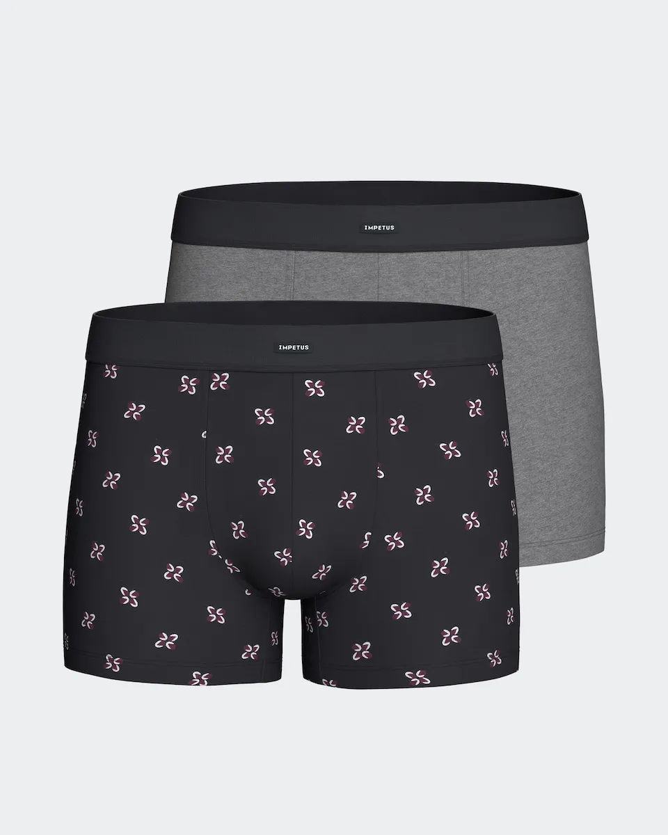 

Набор из двух мужских трикотажных боксеров темно-синего цвета Impetus