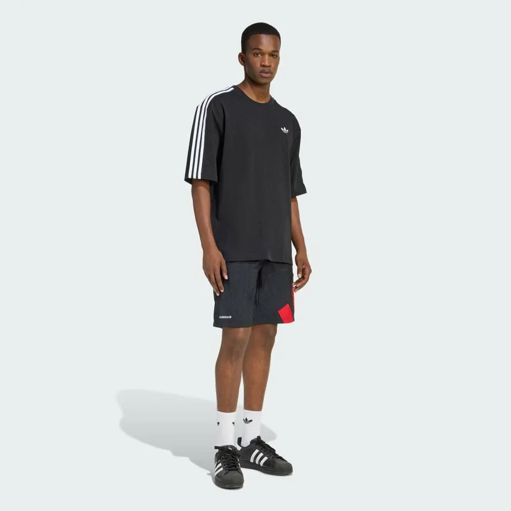 Футболка Adicolor с тремя полосками, увеличенного размера Adidas, black — фото 3