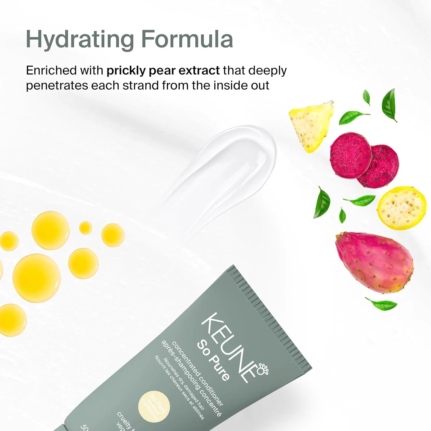 Кондиционер для волос KEUNE So Pure Restore, увлажняющая и питательная формула, дорожный размер, 50 мл — фото 4