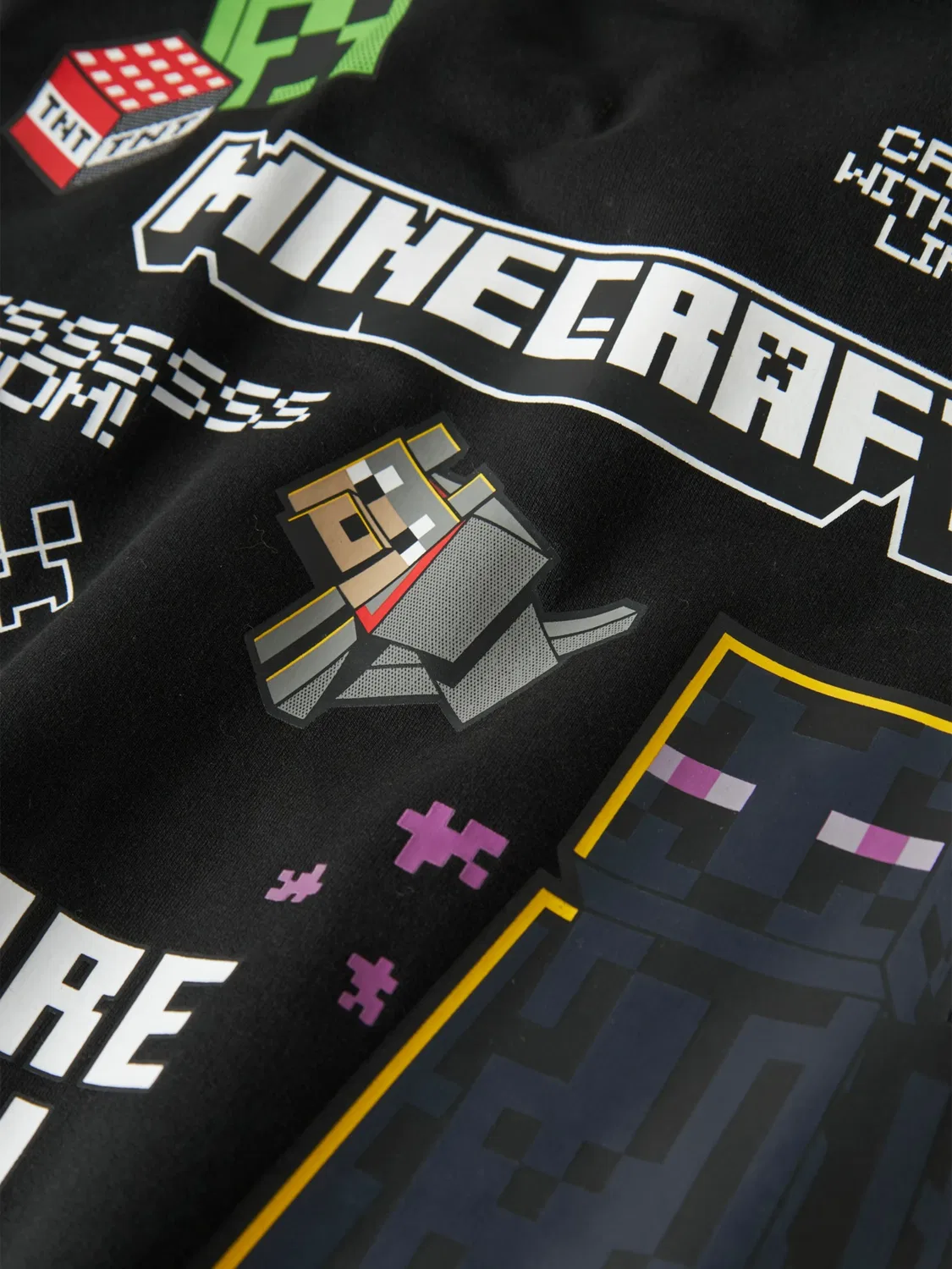 Толстовка Name It NKMJu Minecraft черного цвета — фото 3