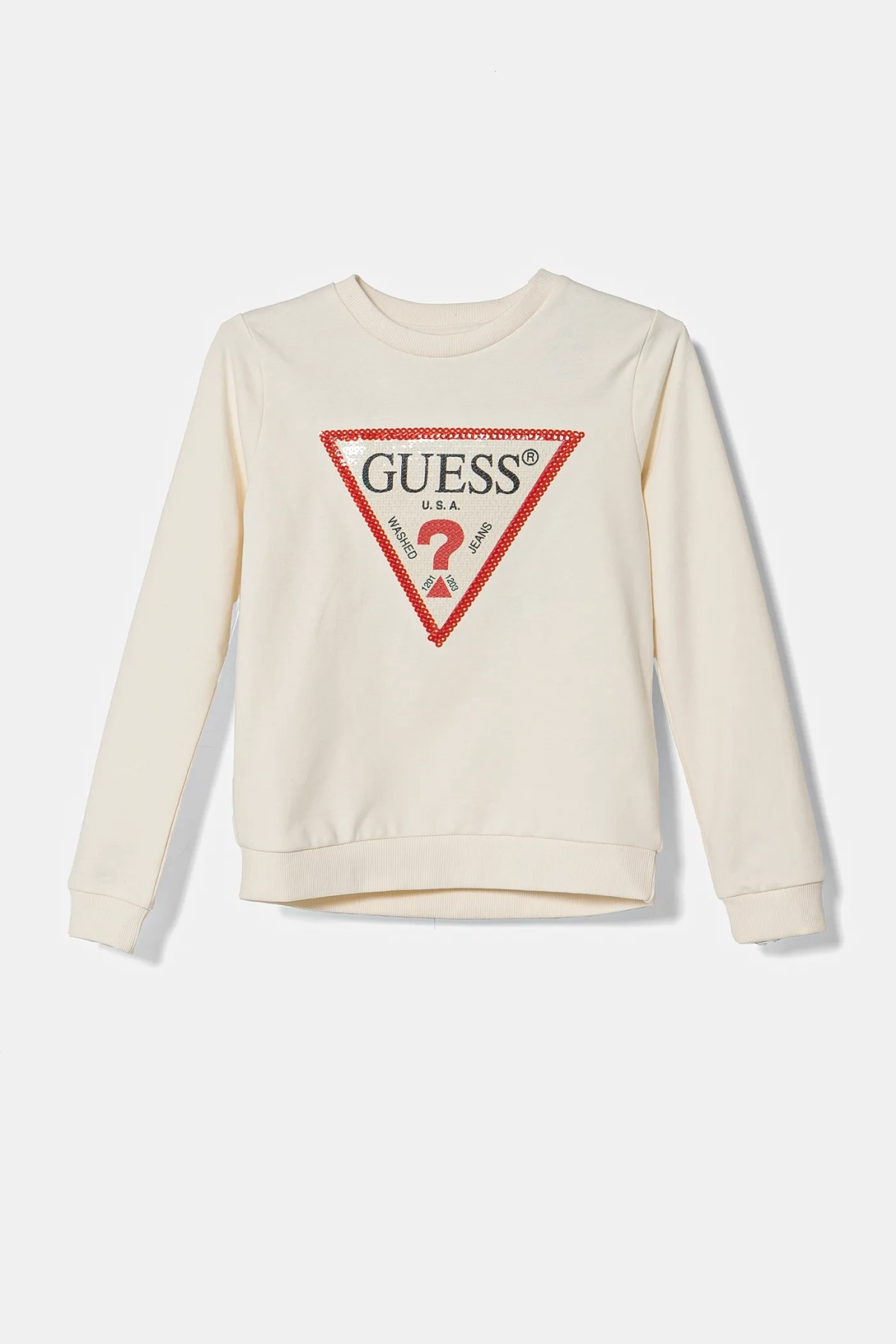 

Детская хлопковая толстовка Guess, бежевый
