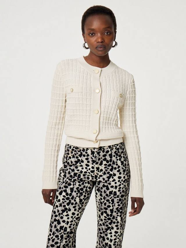 

Стриженый кардиган приталенного кроя Fabienne Chapot, White