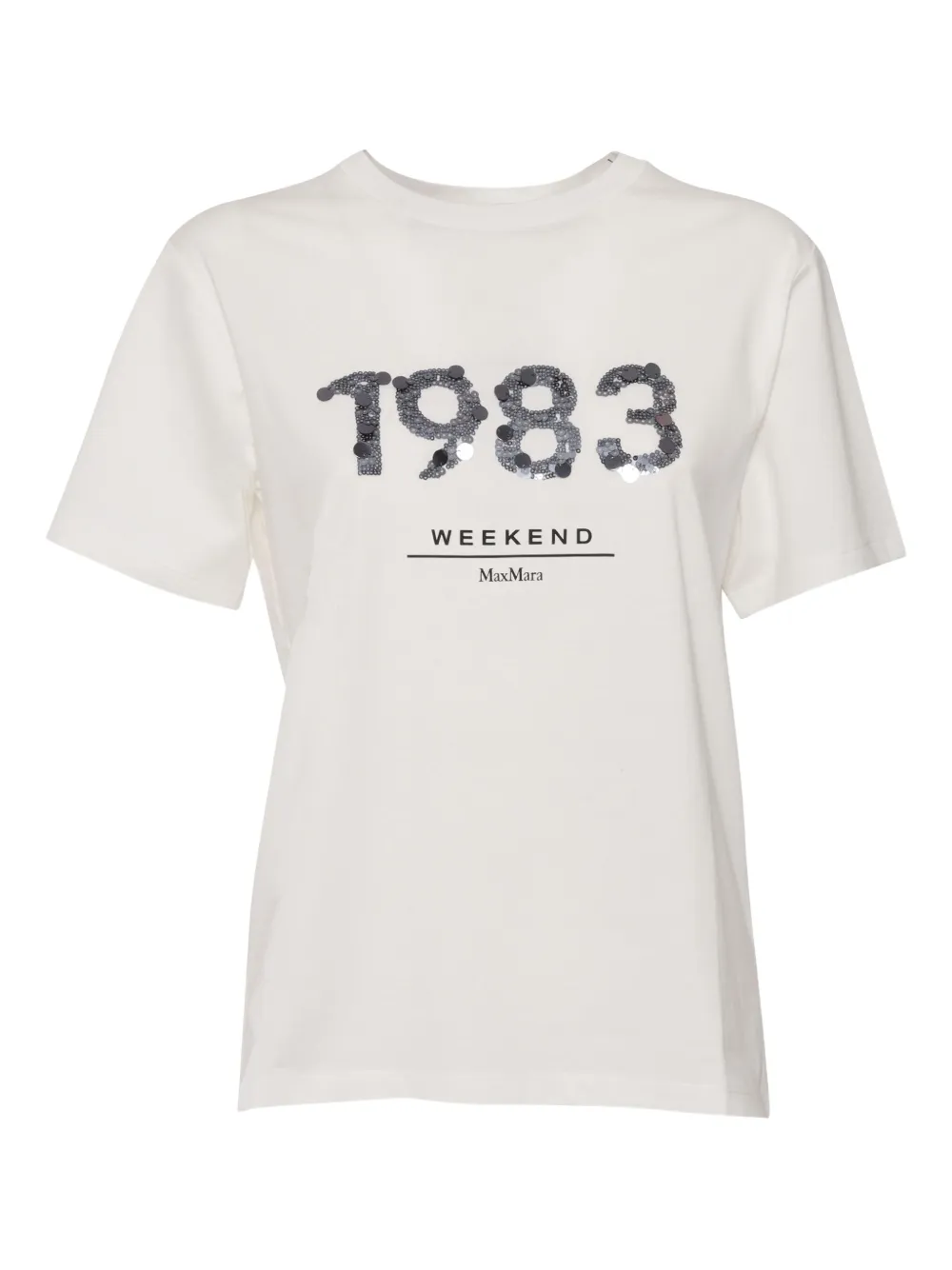 

Футболка 1983 с пайетками Weekend Max Mara, белый