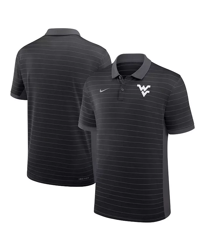 

Мужская черная футболка-поло West Virginia Mountaineers 2025 Early Season Coaches Sideline Victory Stripe Performance Nike