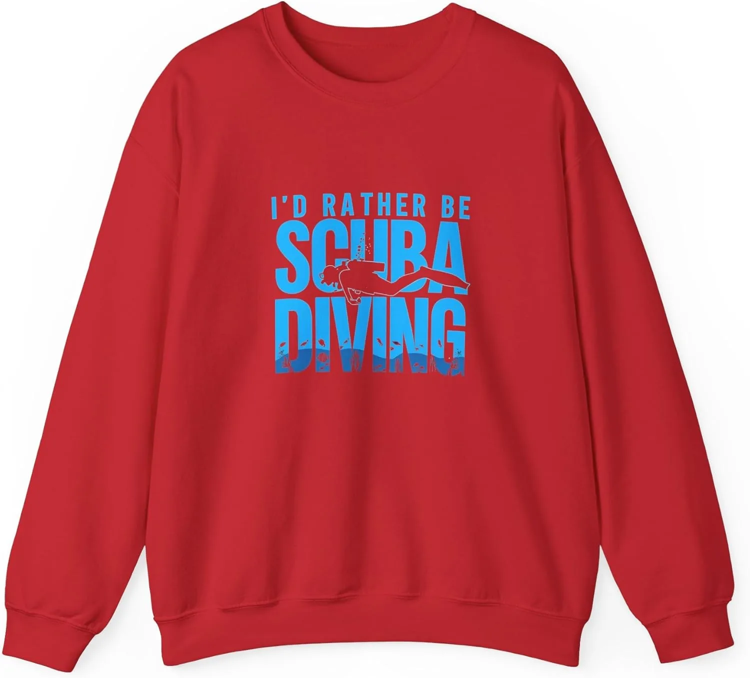 

Толстовка i'd rather be scuba diving — подарок для любителя океана, легкий свитер