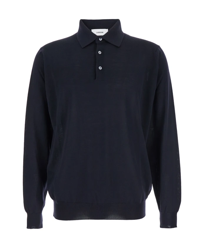

Поло-Свитера с длинными рукавами из мериносовой шерсти Lardini, синий