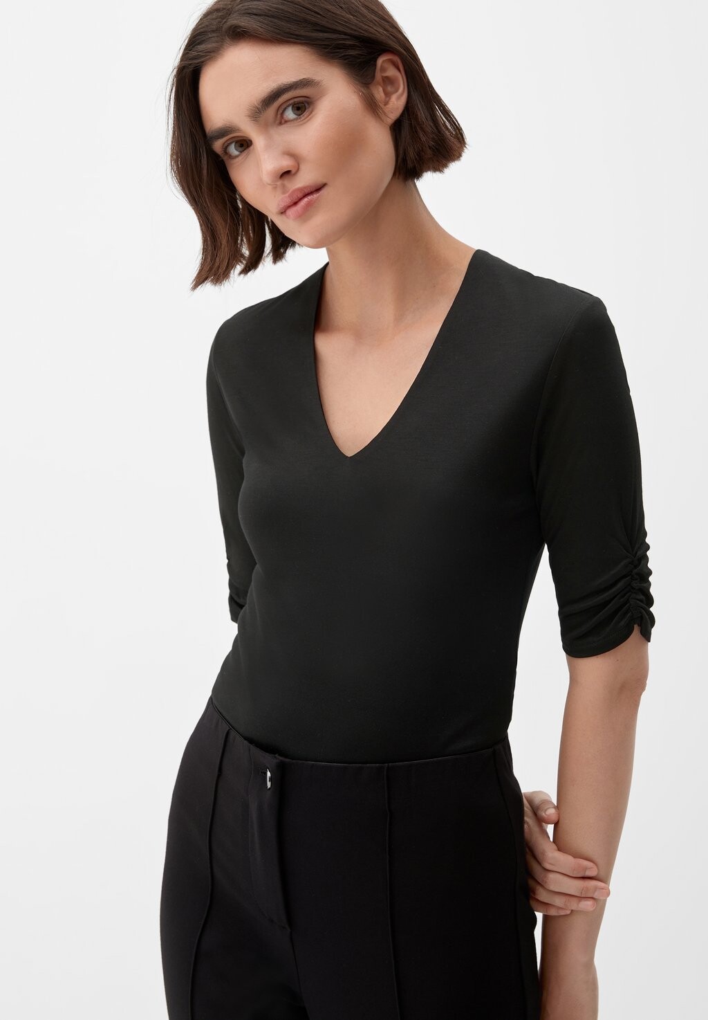 

Футболка базовая MIT VAUSSCHNITT s.Oliver BLACK LABEL, цвет true black