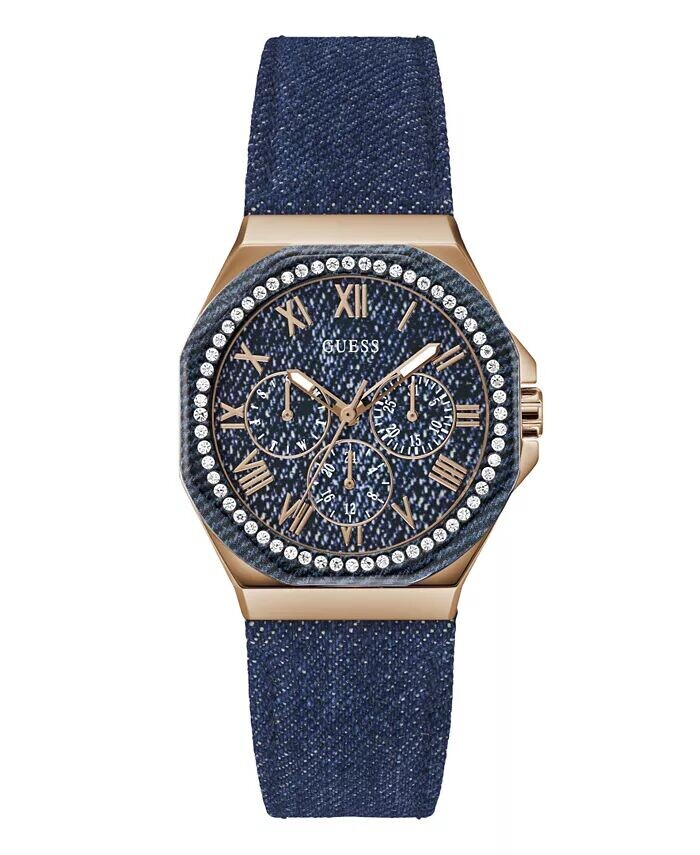 

Женские многофункциональные синие джинсовые часы 36 мм GUESS, синий