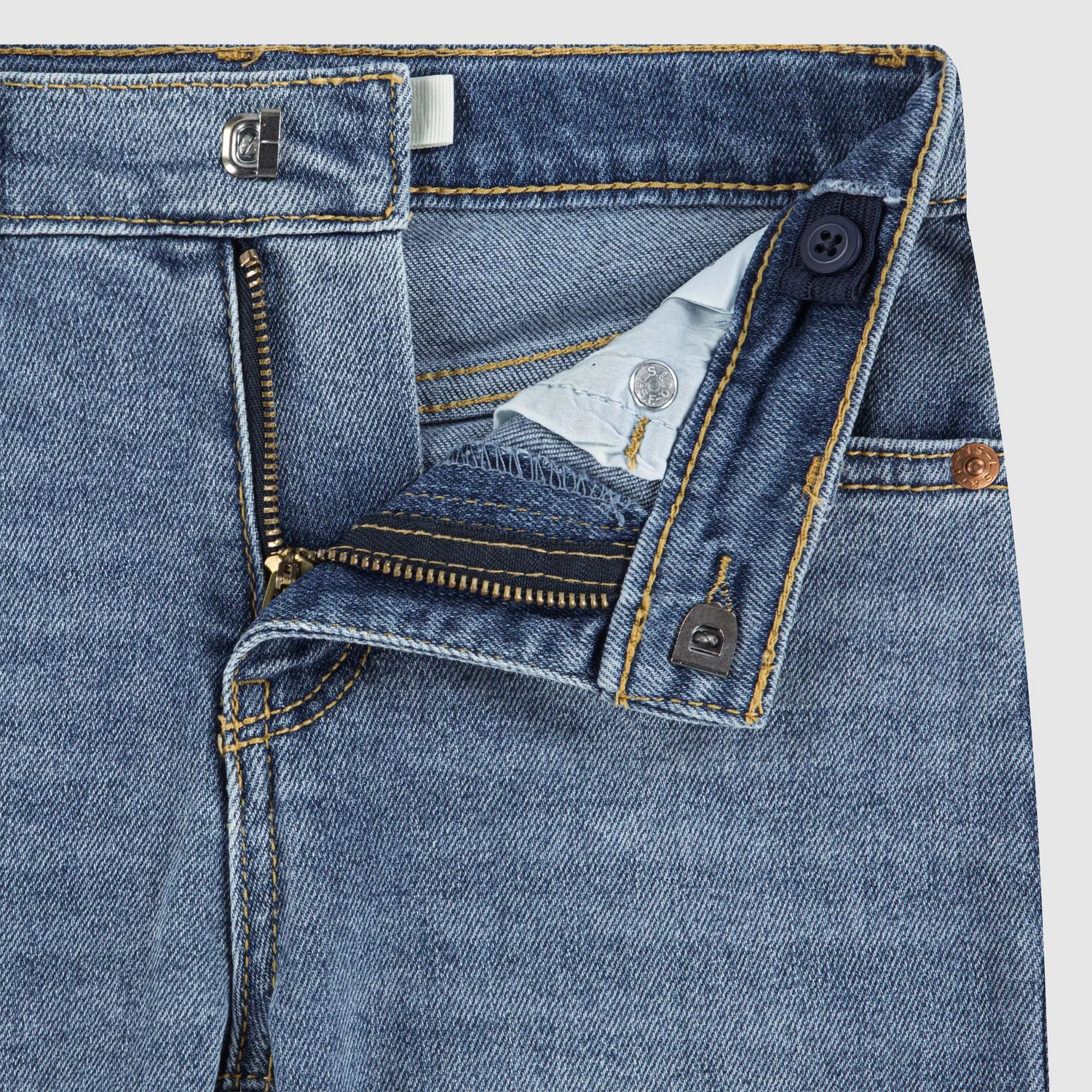 Широкие джинсы для девочек 4-6 лет Levi's, Medium Wash — фото 3