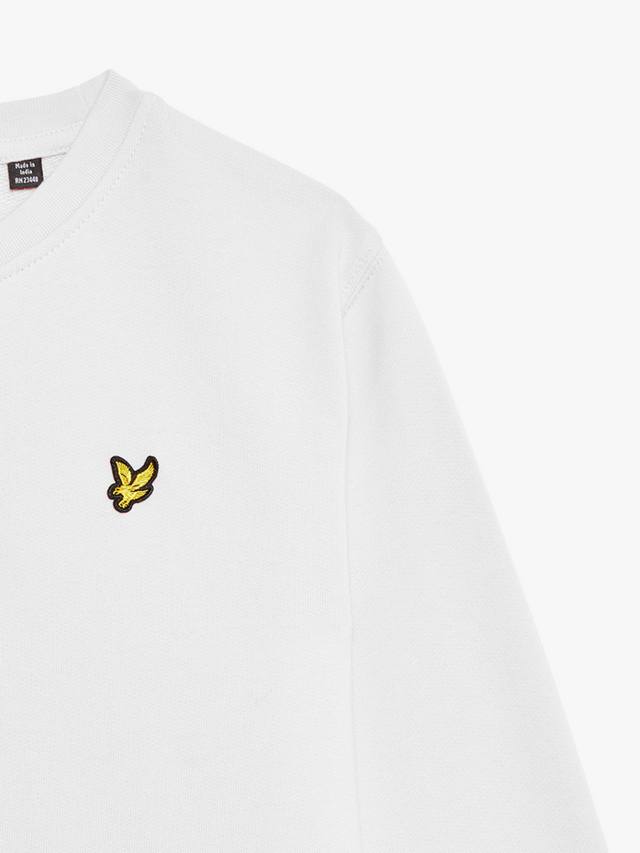 Детский хлопковый свитшот с круглым вырезом Lyle & Scott, 626 White — фото 2