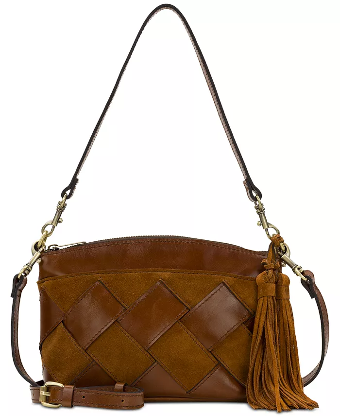 

Сумка Arlee Small Leather Weave Crossbody Patricia Nash, коричневый
