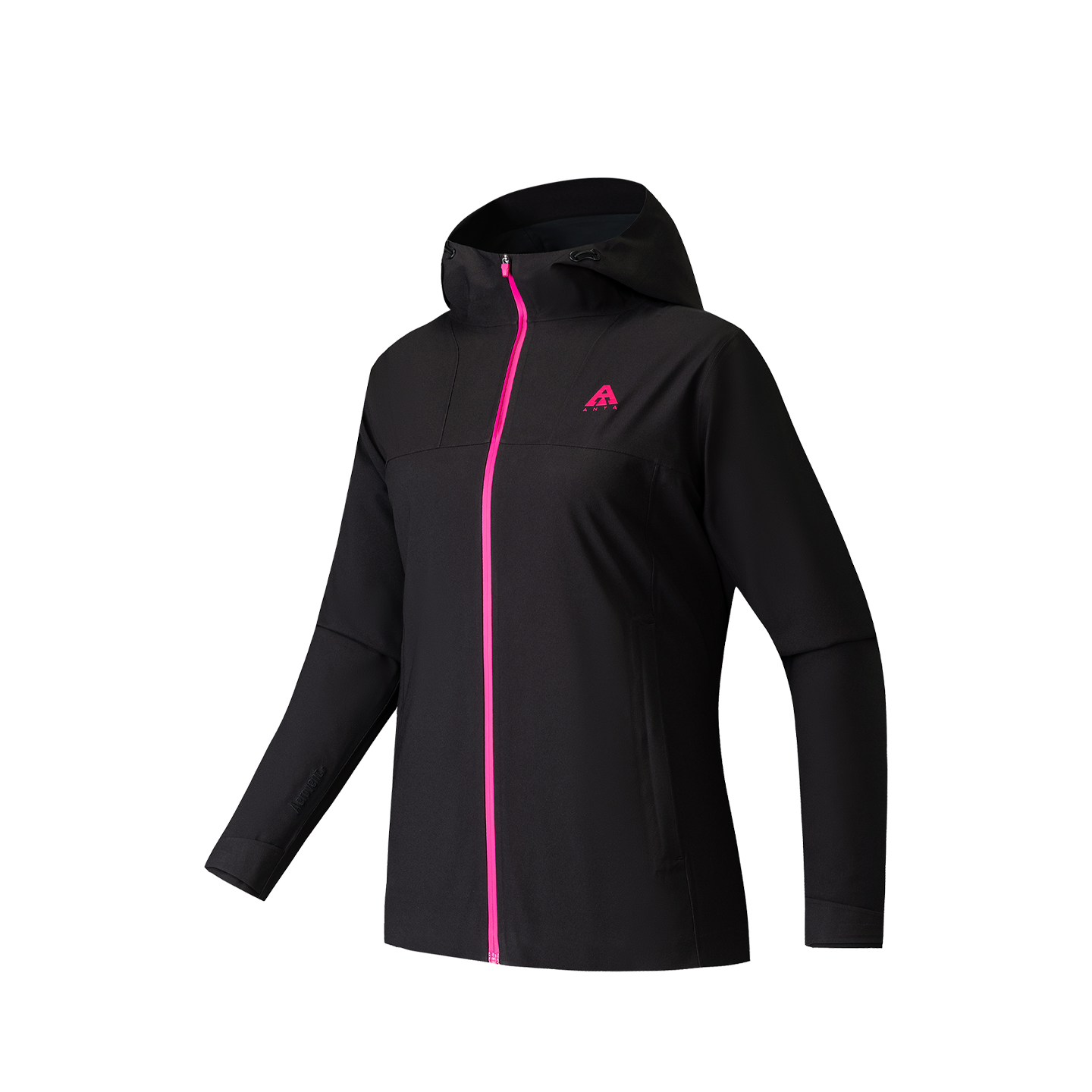 

ANTA Водонепроницаемая ветровка женская базовая черная, Basic Black-5