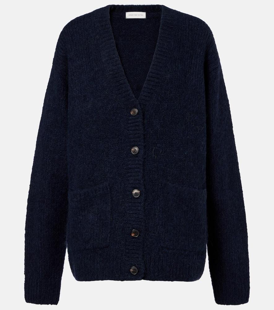 

Альпака и шерстяной кардиган Dries Van Noten, Navy