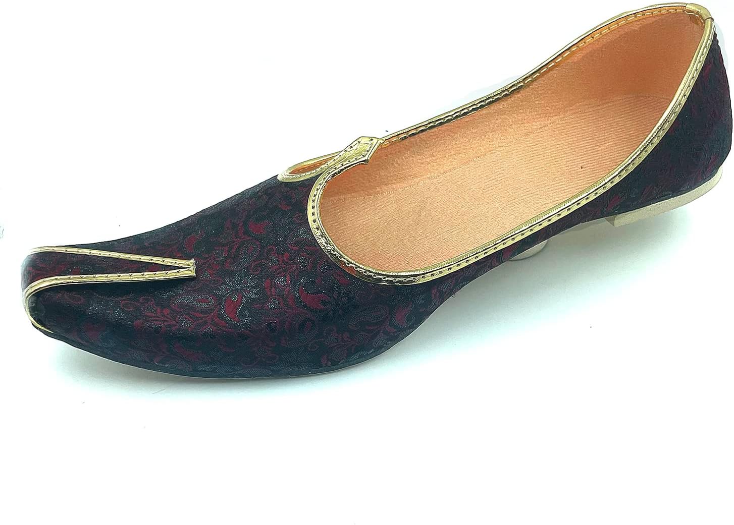 

Сандалии Chandrakala Wedding Nagra для мужчин, плоские панжабские джутти (MF101), бордовый