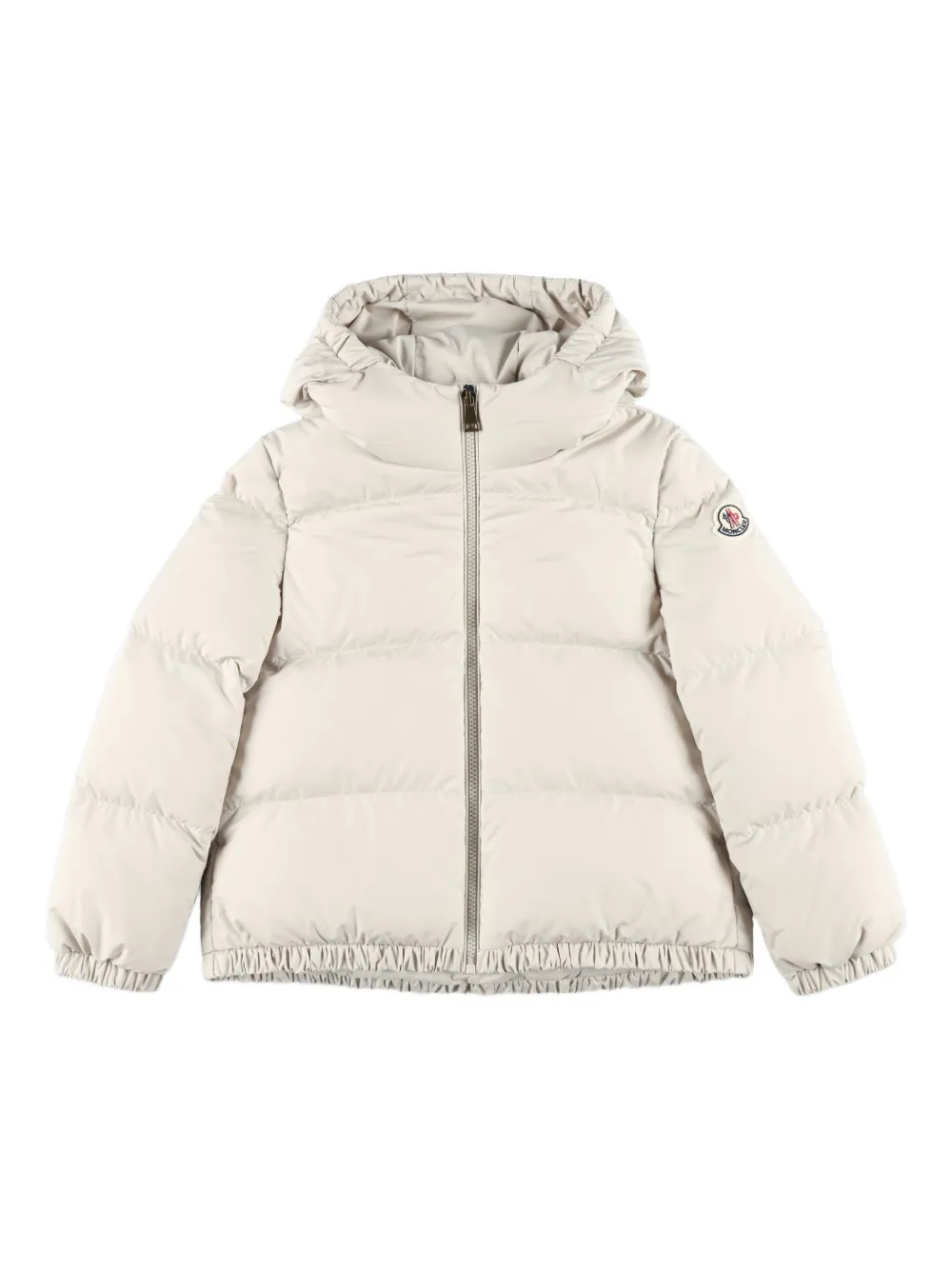 

Пальто на молнии с капюшоном Moncler Enfant, зеленый