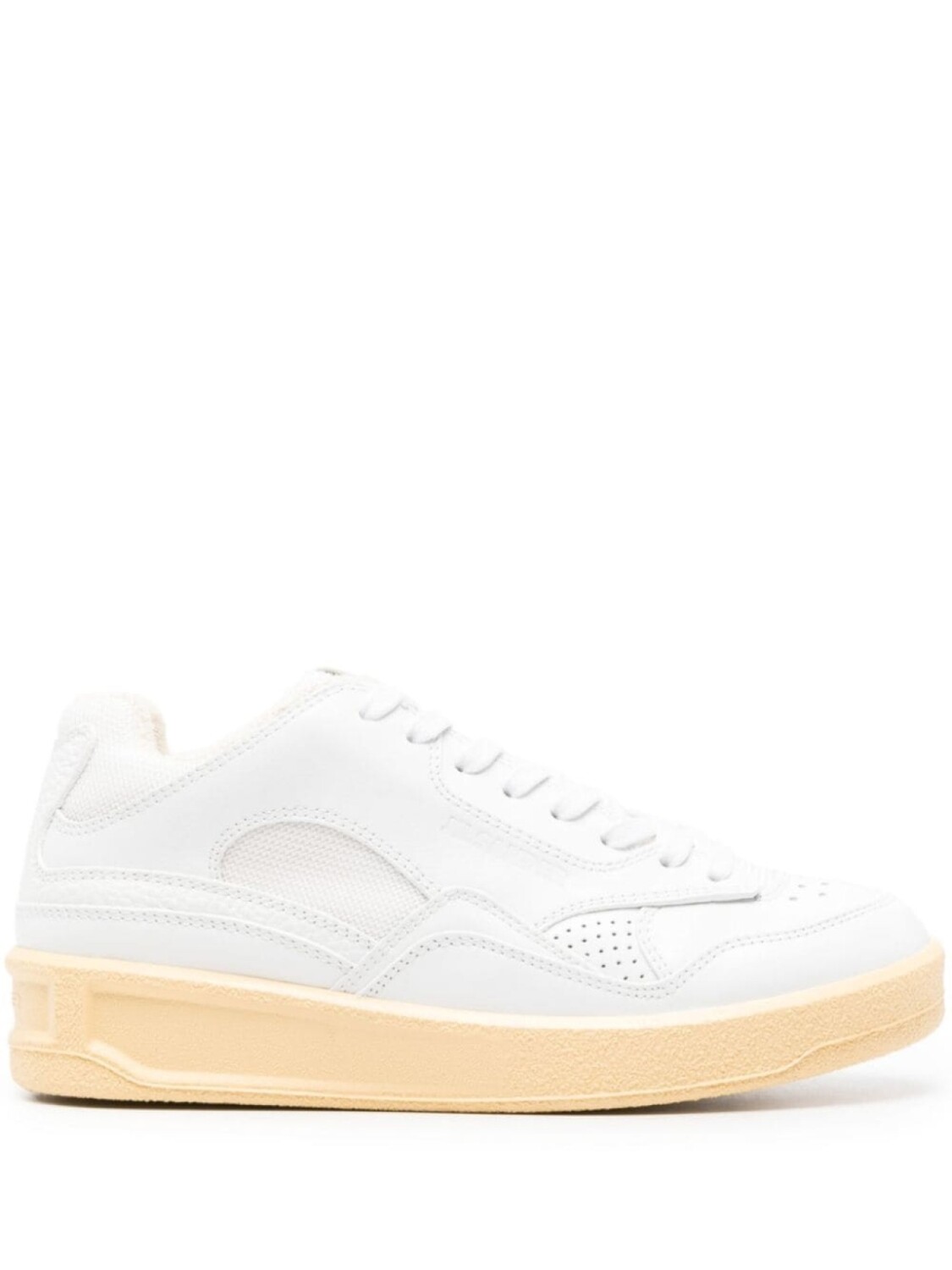 Кроссовки Jil Sander Embossed Logo, белый/светло-серый
