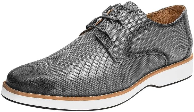 

Мужские вязаные туфли-оксфорды LIBERTYZENO из натуральной кожи с принтом угря и крокодила, на шнуровке, подарок на Рождество, серый