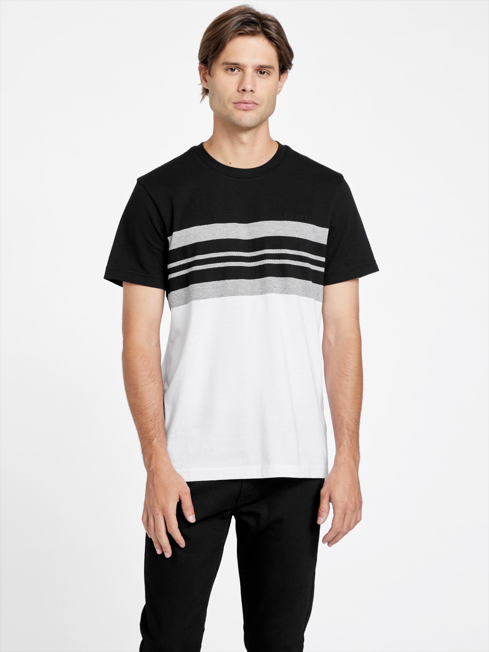 

Футболка в полоску Emilio Guess Factory, цвет pure white