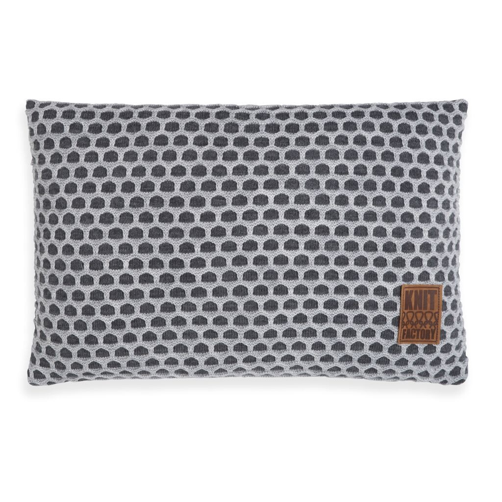 

Knit Factory Mila Подушка - Антрацит/Серый - 60x40 см