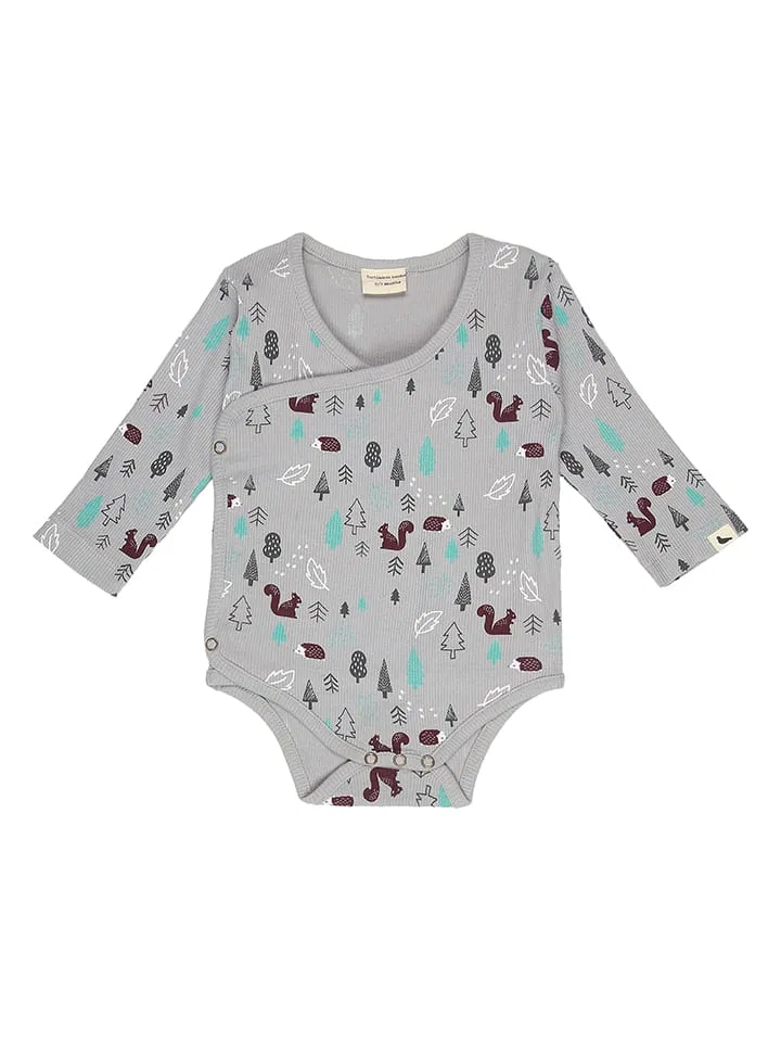 Боди на запах, хлопок Turtledove London, серый
