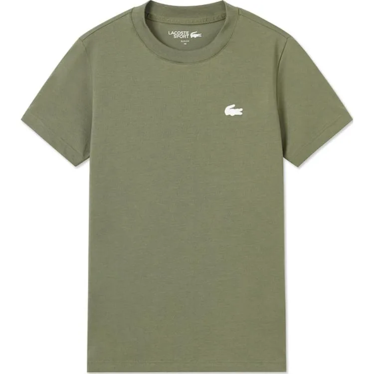 Футболка LACOSTE с вышитым логотипом, цвет BMY/Khaki Green