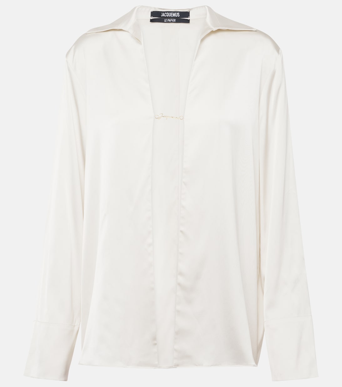 

Атласный топ La Chemise Notte Jacquemus, Off-White
