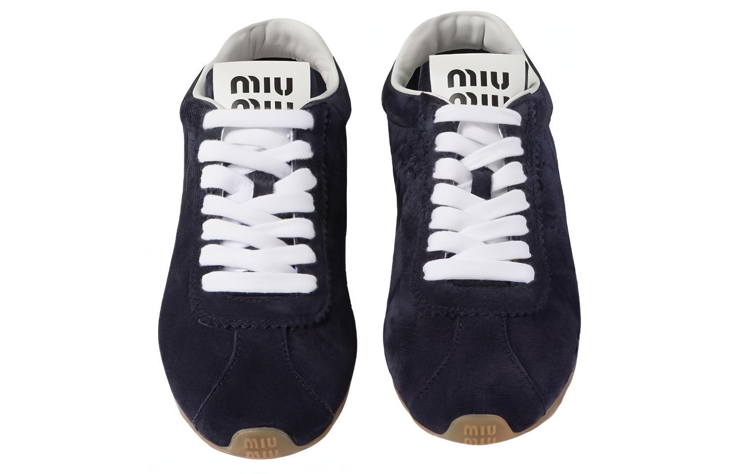 Женские синие повседневные туфли Low Top MIU MIU — фото 2