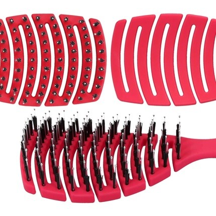 Расческа для распутывания влажных и сухих волос Ilu My Happy Color, красная, Tb Tools For Beauty — фото 3