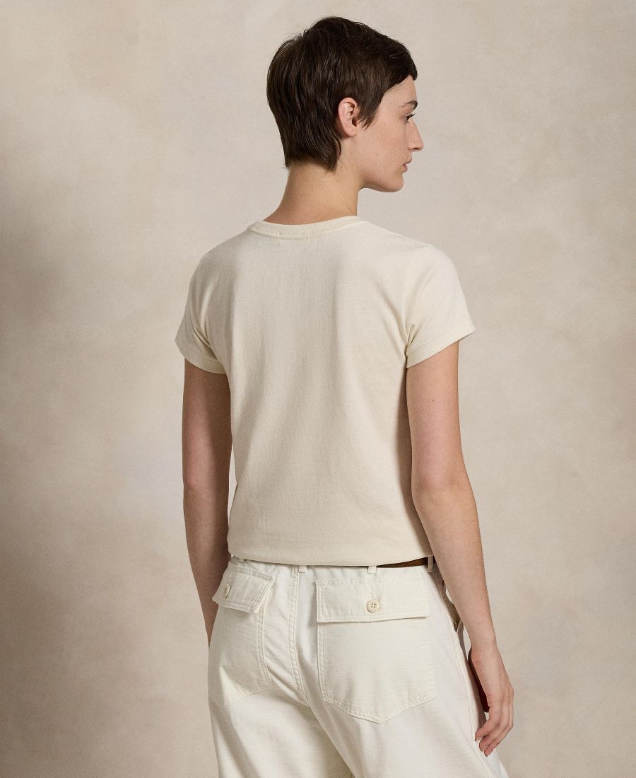 Женская футболка Polo Bear из хлопкового трикотажа Polo Ralph Lauren, Deckwash White — фото 2