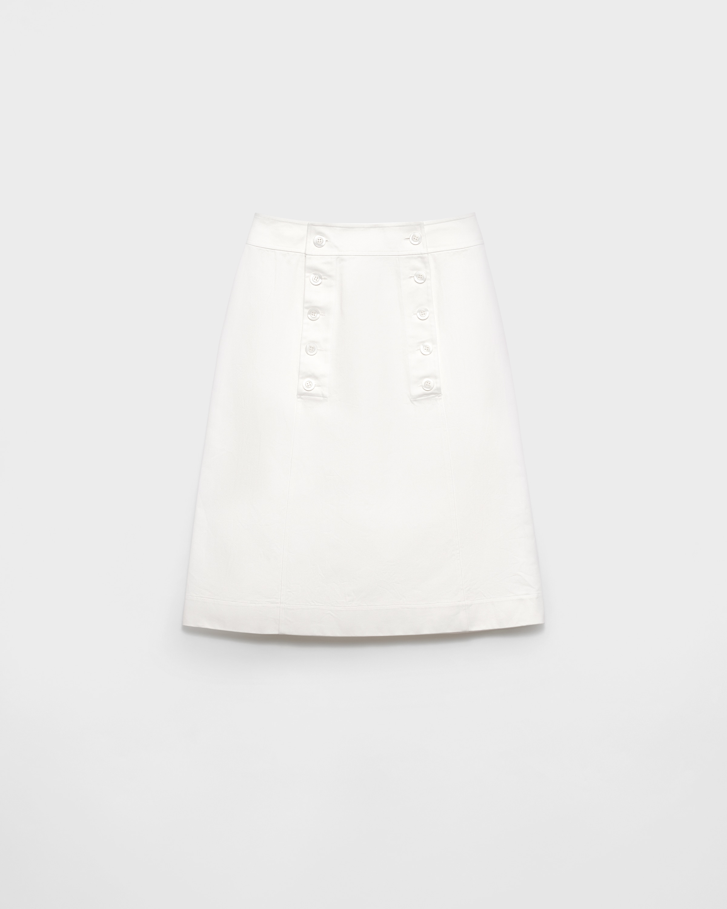 

Юбка из хлопковой габардины Prada, белый