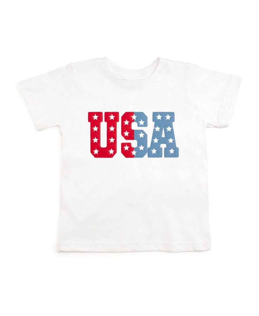 Детская футболка с коротким рукавом Baby Boys USA Puff Ink Sweet Wink, белый