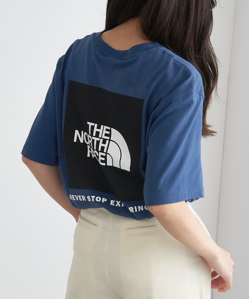 

Футболка с принтом на спине и логотипом THE NORTH FACE, темно-синий