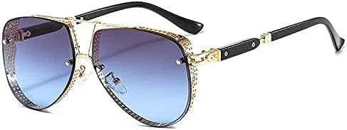 

Винтажные солнцезащитные очки в стиле стимпанк 2027 года для женщин, ретро-очки в стиле металл-панк для мужчин, защита от ультрафиолета UV400 MTZJH, Grey Blue