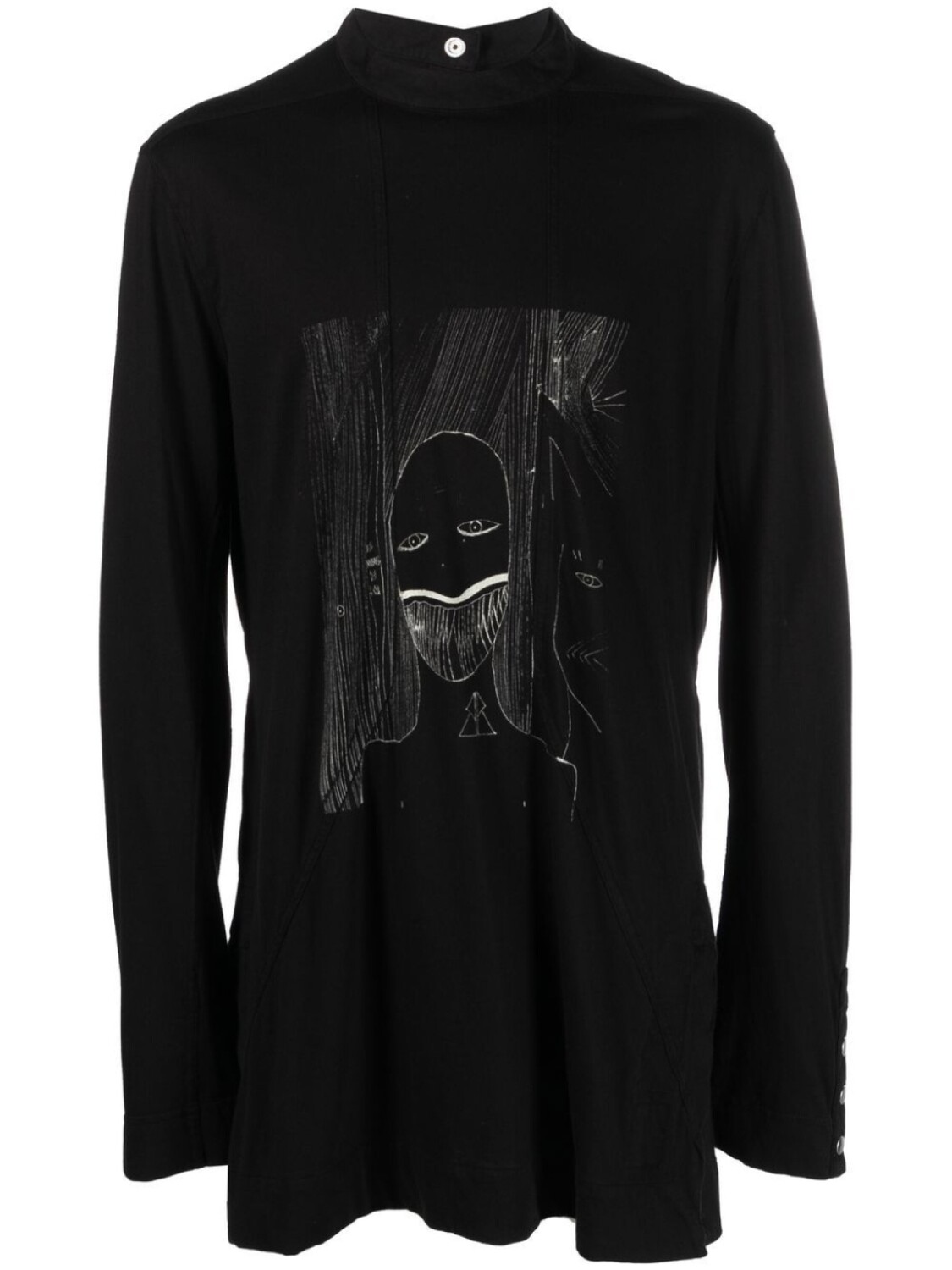

Rick Owens DRKSHDW футболка с длинными рукавами и графичным принтом, черный