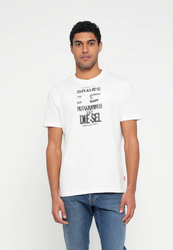 Футболка с регулируемым принтом Diesel, White